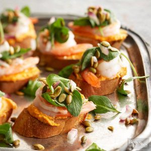 Pumpkin Shrimp Bruschetta