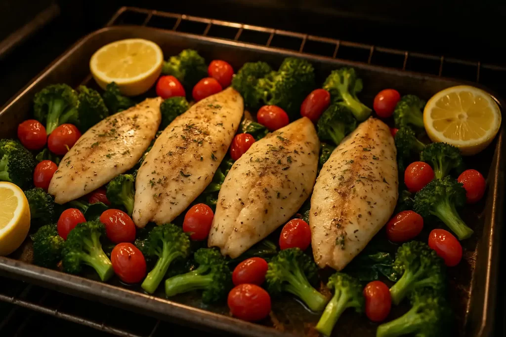simple sheet pan broccoli seafood recipes