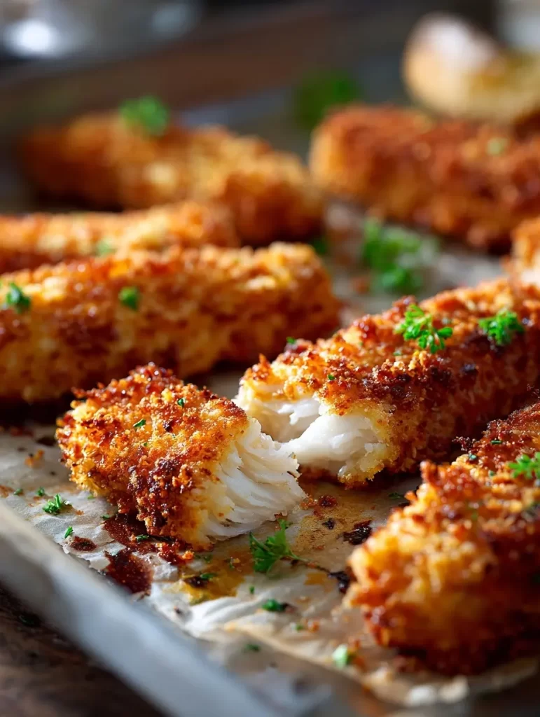 Easy fish sticks recipe with crispy golden coating and flaky white fish