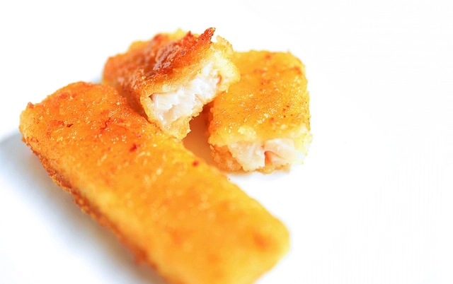 Crispy fish sticks recipe with golden breading and flaky white fish inside