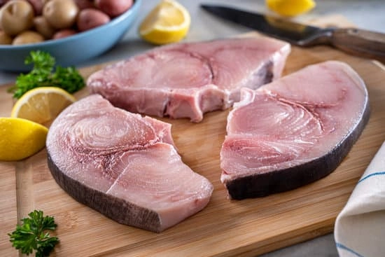 Swordfish, pictured here, is also rather mild on the fishiness scale. 