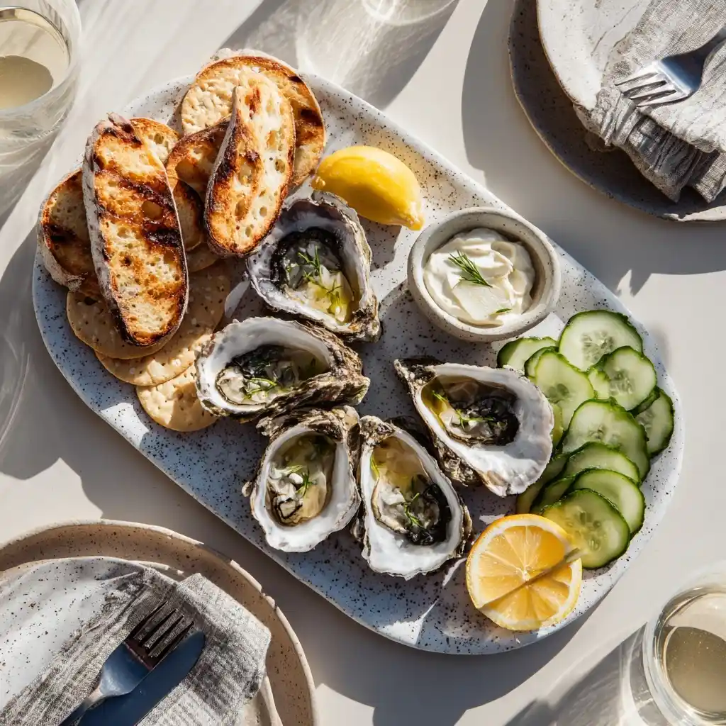 eating smoked oysters