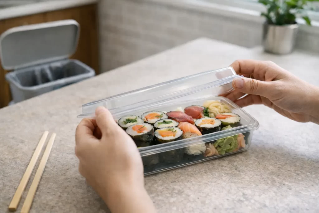 is sushi safe to eat when it's leftover?